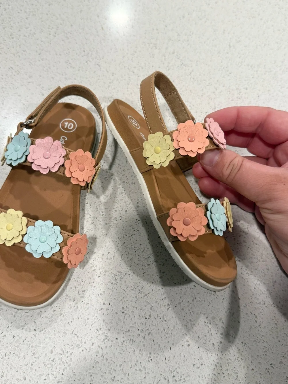 Adorable sandals- toddler size (10) worn once for a few hours